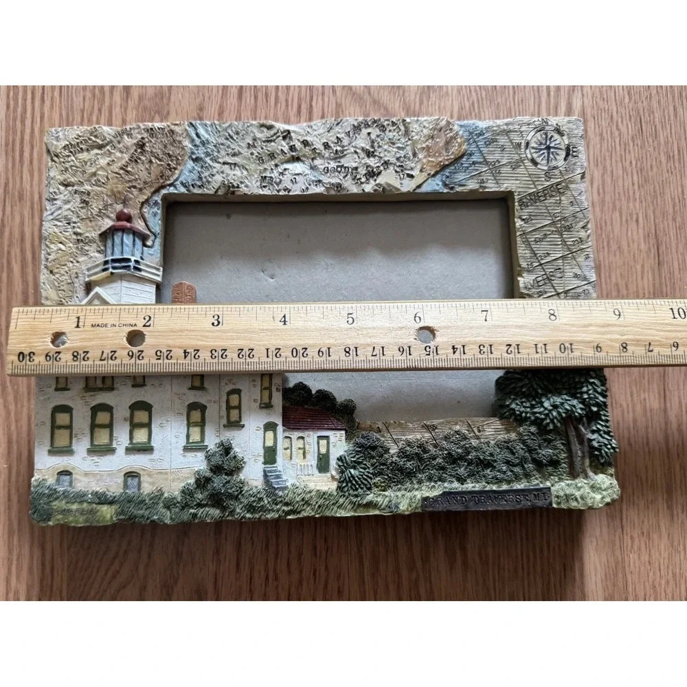 Donna‎ Elias Grand Traverse Lighthouse 3D Picture Frame Michigan Nautical Decor